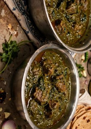 A picture of Mama Special Beef Palak _Baldia Style.