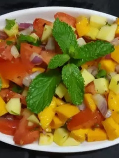 A picture of Mango Cucumber Salsa.