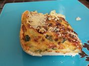 Una foto de quiche zapallo