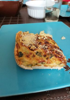 Una foto de Quiche de zapallo italiano
