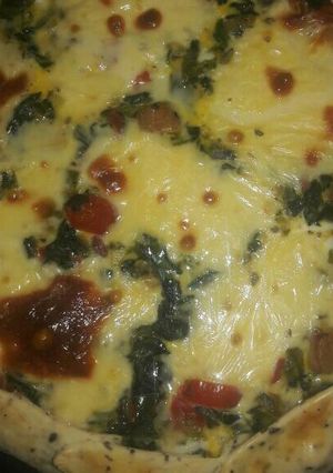 Una foto de Tarta de verduras y panceta