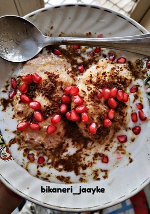 A picture of Steamed bikaneri dahi vade.