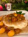Panna Cotta with Caramelized Kumquats
