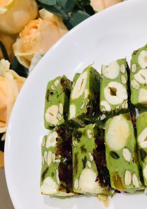 Hình của món Kẹo nougat (hạnh phúc) trà xanh.