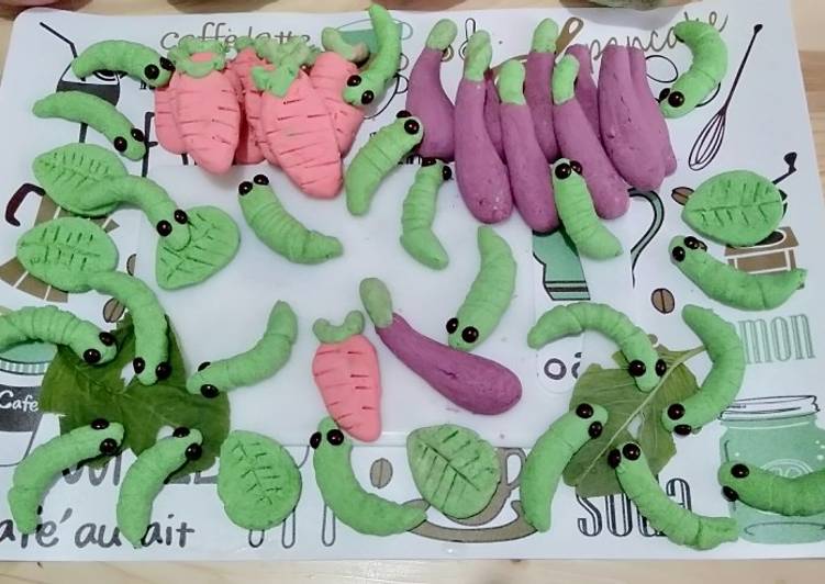 Caterpillar Cookies 🐛🍆🥕🍃