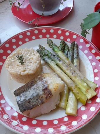 Recipe Skrey, asparagus and risotto the Awesome  You can take Joss in your mouth