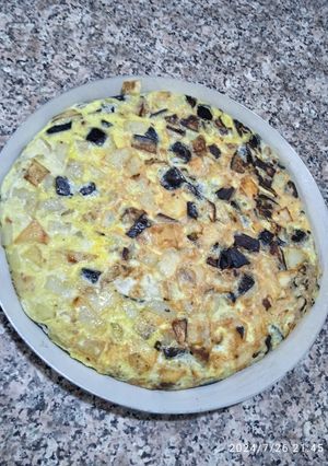 Une photo de Omelette des légumes grillés au four