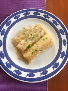 Una foto de Canelones de salmón