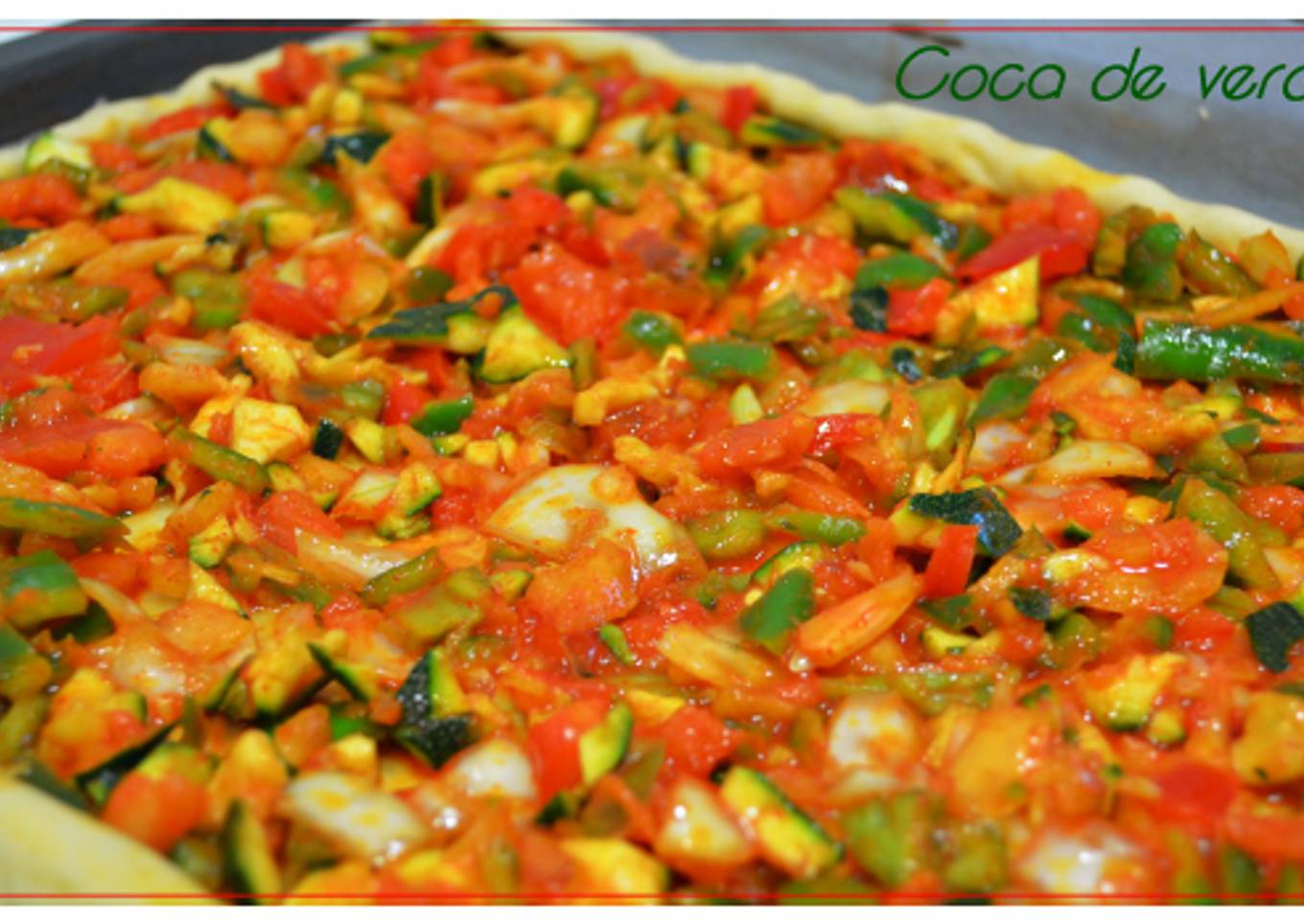 Coca de verduras. (Thermomix)