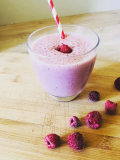 Une photo de Smoothie banane Framboise