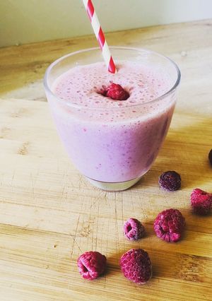 Une photo de Smoothie banane Framboise