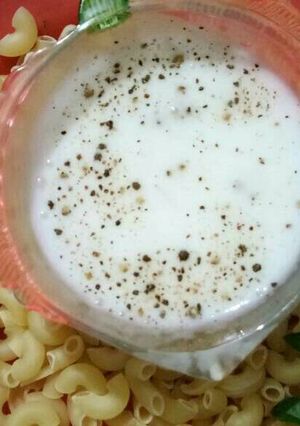 A picture of Homemade garlic n black paper mayonnaise....