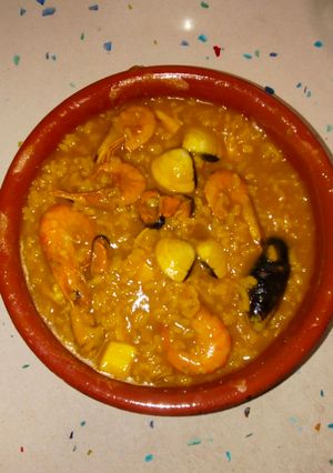 Una foto de Arroz con marisco