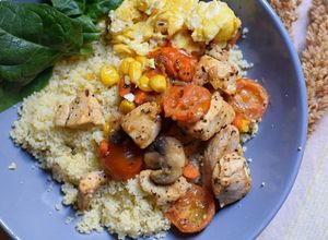 Foto resep Stir fry Chicken with couscous