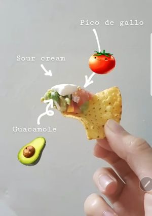 รูปของ Guacamole, pico dip with chips