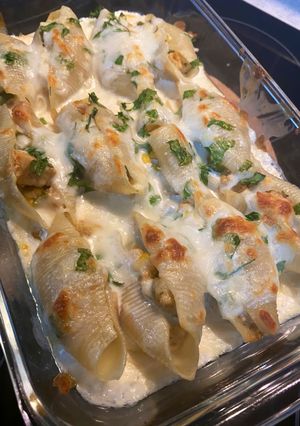 صورة لوصفة قواقع المكرونه المحشية🥠😋