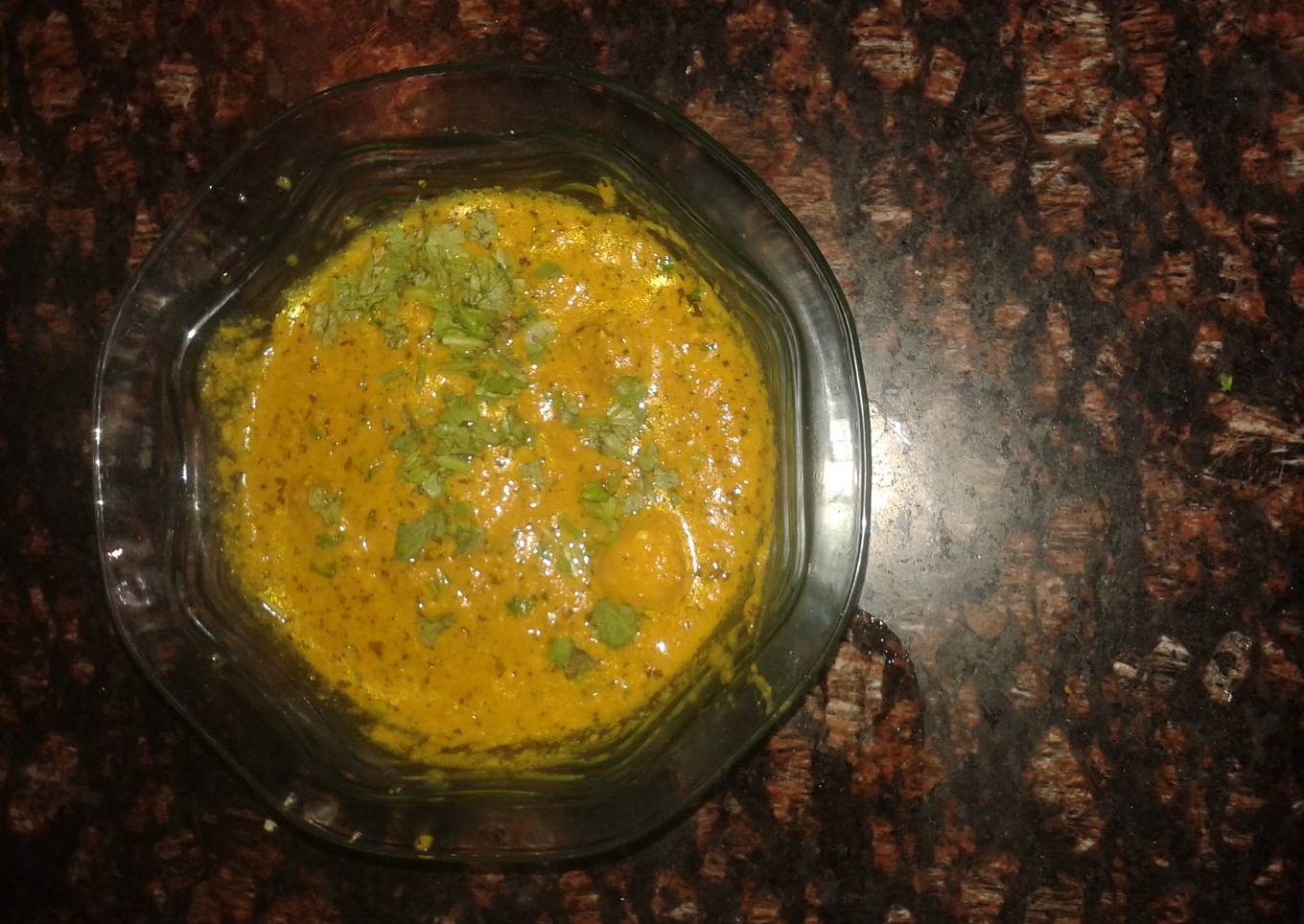 Baby Potatoes Simmered In Rich Onion Tomato Gravy