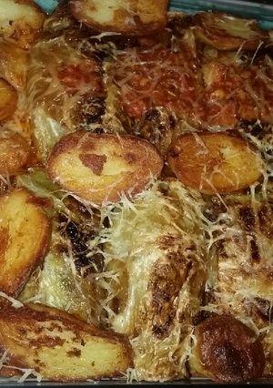 صورة لوصفة كرمب (ملفوف) محشي في الكوشة