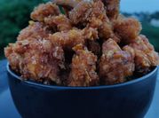 A picture of corn flour chicken popcorn