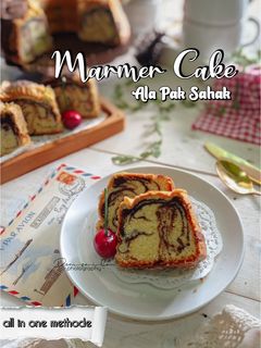 Foto resep Marmer Cake ala Pak Sahak (metode all in one)