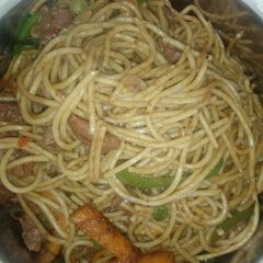 A picture of Italian sphagetti.