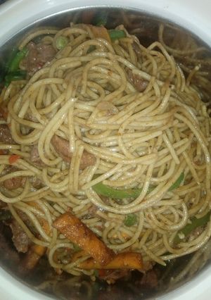 A picture of Italian sphagetti.