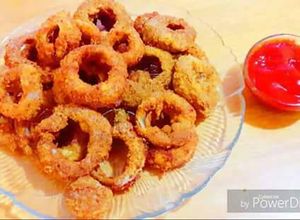 Una foto de Arroz de cebolla (onion rings)