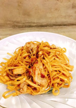 Foto resep Fast Cooked Chicken Noodle