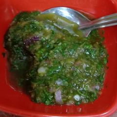 A picture of Onion coriander Chutney.