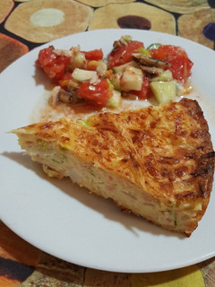 Una foto de Pastel de calabacín y jamón cocido al horno con Thermomix