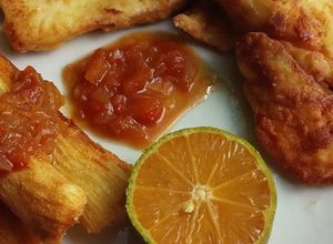Una foto de Filetes de tilapia con salsa agridulce