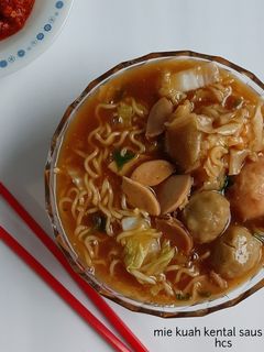 Foto resep Mie Kuah Kental Saus Tiram