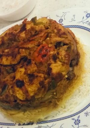 صورة لوصفة المقلوبة بطريقتي