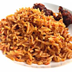 A picture of Oven Baked Jollof Rice.