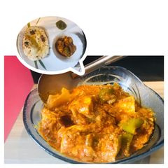 ACHARI PANEER.My Favourite Lunch A picture of ACHARI PANEER.My Favourite Lunch.