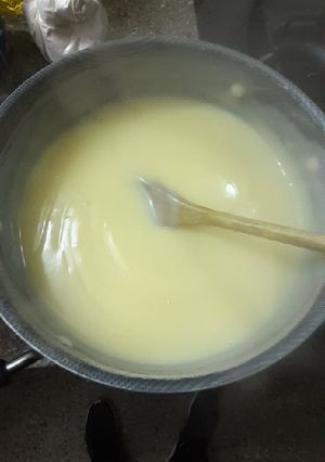 Una foto de Crema casera de maizola, sabor vainilla