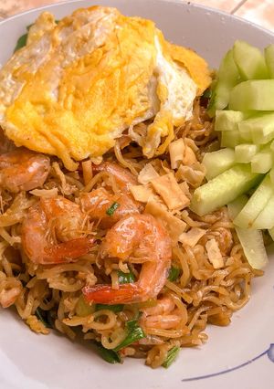 Foto resep Mie goreng pangsit Udang