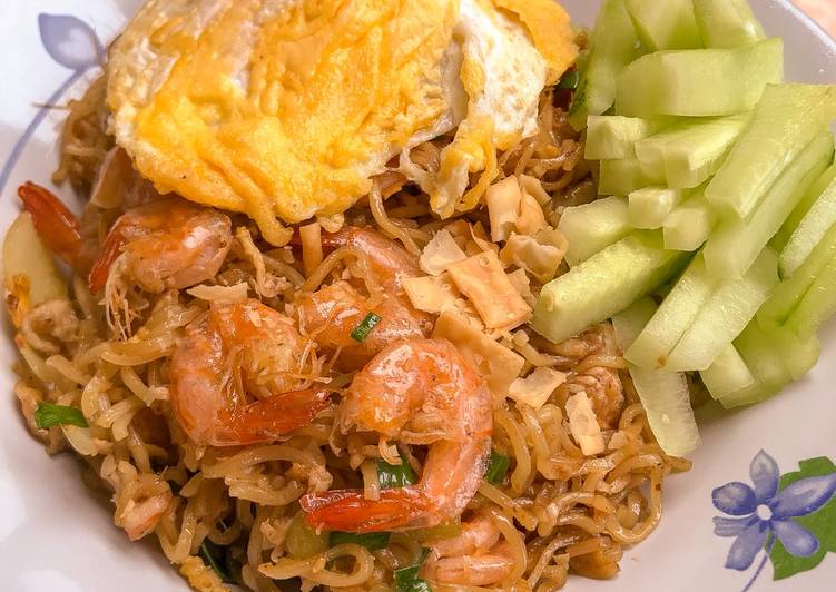 Resep Mie goreng pangsit Udang, Bisa Manjain Lidah