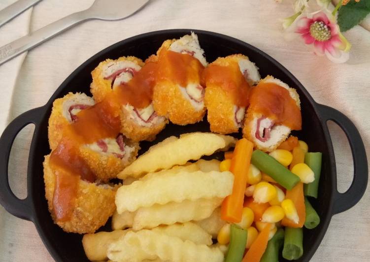 50. Chicken Cordon Bleu Sederhana