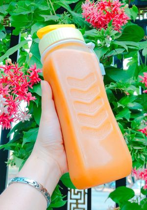 Hình của món Nước ép thơm, cam, cà rốt và bí đao #bepvang.