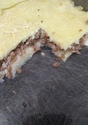 Una foto de Pastel de carne sin papa!