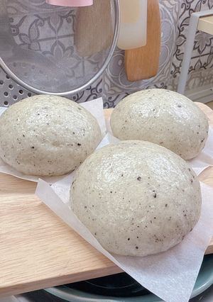 寵物鮮食 黑芝麻饅頭 的食譜成品照片