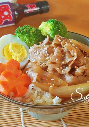 香辣豬五花丼飯 的食譜成品照片