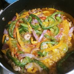 A picture of Low Carb Shrimp Fajita Skillet.
