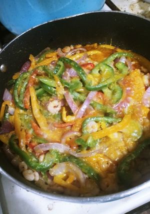 A picture of Low Carb Shrimp Fajita Skillet.