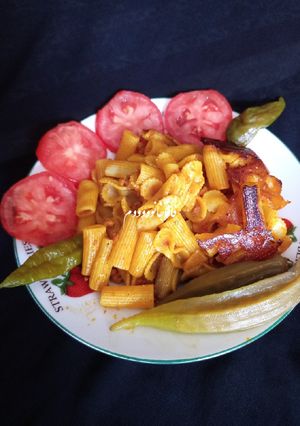 عکسی از دستور ماکارونی با سویا