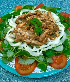 gỏi rau càng cua cà chua