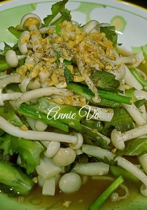 Hình của món Đậu rồng xào nấm.