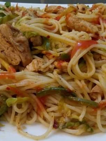 Recipe Chicken chow mein the Can Spoil the Tongue Really delicious