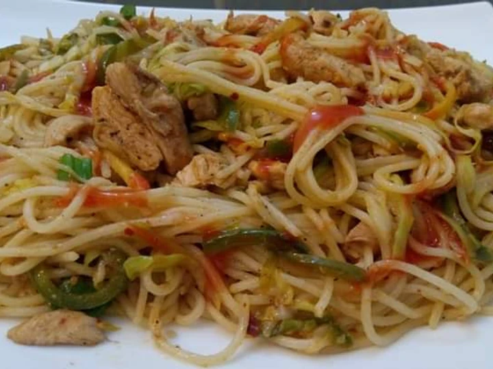 Recipe Chicken chow mein the Can Spoil the Tongue Really delicious